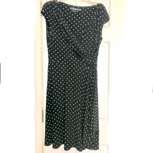 Ralph Lauren “wrap” polka dot dress